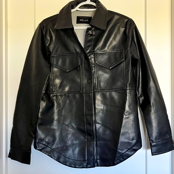 Deluc Faux Leather Shacket - Picture 1 of 1
